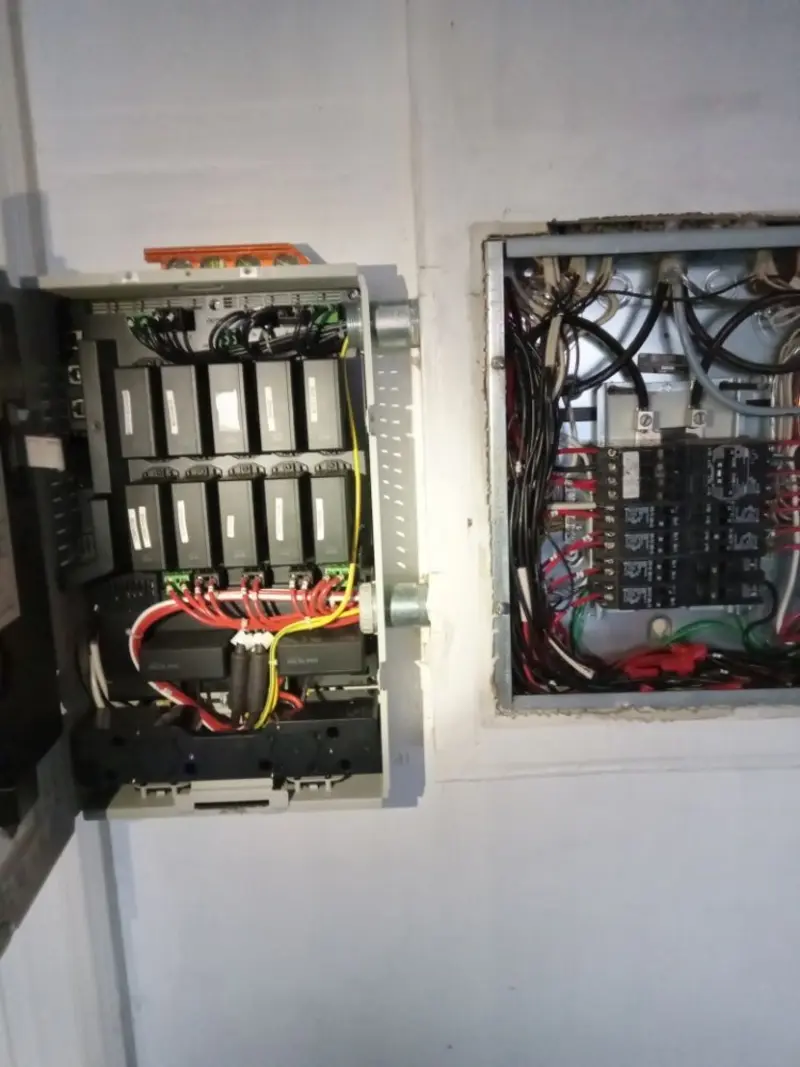 Electrical panel upgrade completed for Security Camera Wiring in Chardon
